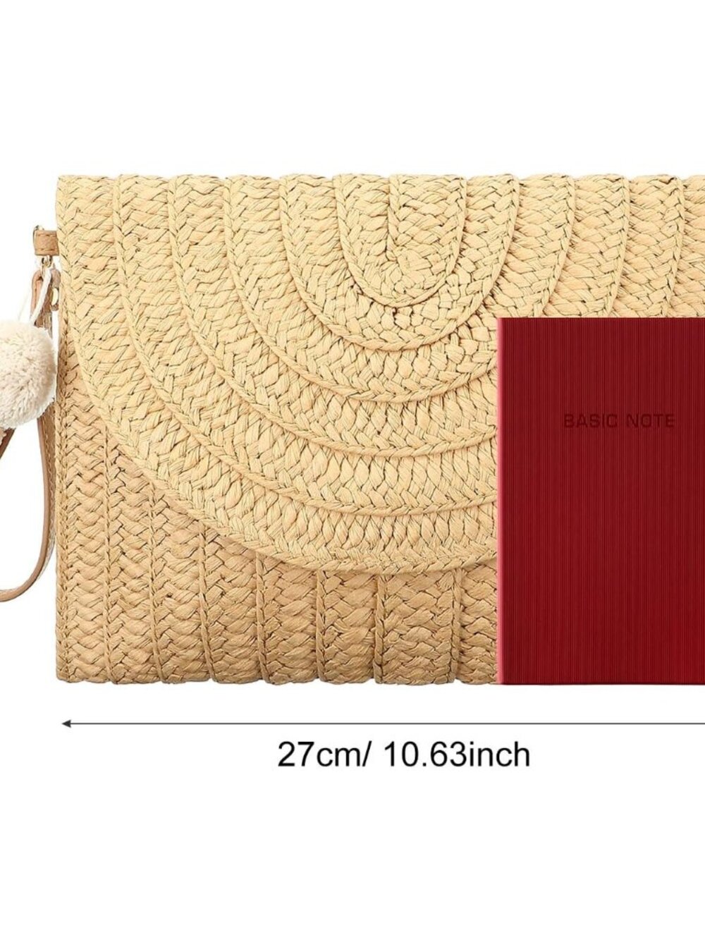 Straw Purses for Women Straw Clutch Crossbody Bag Summer Beach Shoulder Bag Wove - Picture 5 of 7